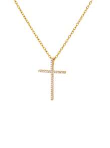 1 PC Zirconia Cross Pendant Necklace For Women Gold Color Collar Necklaces 2025 Goth Party Wedding Jewelry Gifts