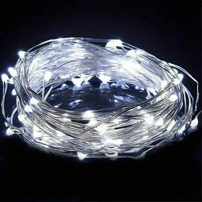 20m 200LED フェアリーライト バッテリー式 防水シルバーワイヤー・銅線ストリングライト DIY ウェディング ドーム寮 寝室 パーティー フラワーデコレーション 誕生日 装飾 キャンパス 休日 庭園 等