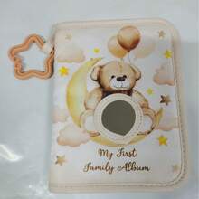 1pc New Teddy Bear Themed Baby Growth Photo Album Baby Shower Easter Gifts Things For Girls/Boys - Beige - View 7
