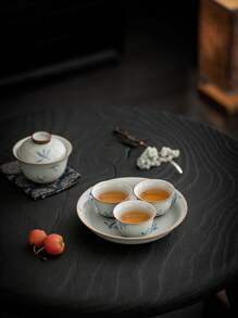 1件手绘蝴蝶兰陶瓷茶杯，家用功夫茶具，批发釉下彩茶碗，回到学校 - 彩色 - 查看 13