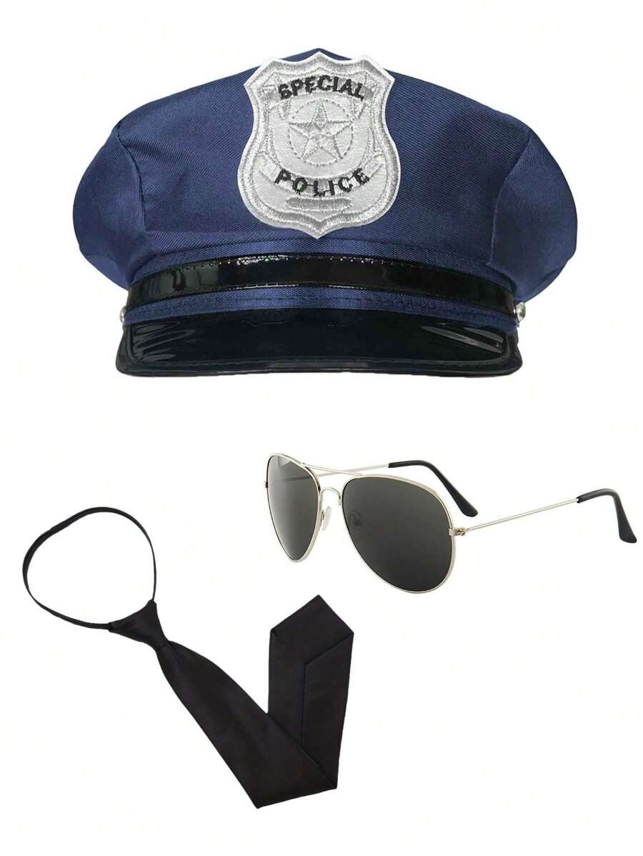 3件套男女通用派对服装角色扮演道具帽子及配件 - 彩色 - 查看 1