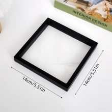 5pcs Transparent Dustproof PE Box Thin Film Floating Display Box For Rings, Jewelry, Necklace Packaging & Storage For Women Storage Organizer Travel Essentials Father Gift Back To School
