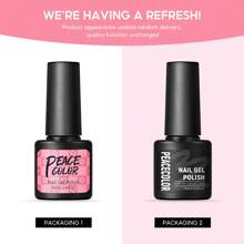peacecolor Conjunto de 63 peças de esmalte em gel, 60 cores incluindo base fosca, top coat, gel removível, kit de manicure faça você mesma, conjunto de esmalte em gel neon, presente para salão de beleza para mulheres. - Multicolorido - Ver 9