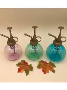 1 件装塑料南瓜形园艺喷雾瓶，复古风格手动压力喷雾器，适用于多肉植物 - 彩色 - 查看 3