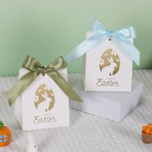 5PCS Easter Supplies Easter Gift Packaging Boxes Easter Egg Bags Candy Packaging Boxes Portable Gift Packaging Boxes Decorative Gift Candy Paper Boxes Happy Party Gift Mini Bag Easter Party Gift Storage Boxes