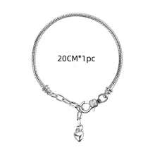 1/5/10pcs Snake Chain Pendant Bracelet With Bracelet Clasp Adjuster, Extensible Snake Chain Bracelet With Lobster Clasp, For Women DIY Jewelry Making (Slightly Varying Lengths) - Multicolor - View 13