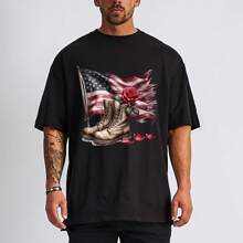 1/2/3 Pcs Anniversary Theme Heat Transfer Patches, Plastic, Washable & Ironable, Cartoon Soldier Boot & Rose Flag Design, Suitable For DIY T-Shirts, Hoodies, Jeans, Backpacks, Tote Bags, Pillows, Retro Baseball Caps, Patriotic Decoration