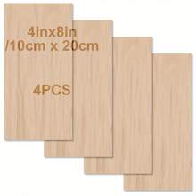 4/8/16/30pcs Craft Plywood - 8X4 Inches, 2mm Thick, Smooth Wood Boards, Suitable For Laser Cutting, DIY Projects, Architectural Models, Staining - Yellow Wood Boards
