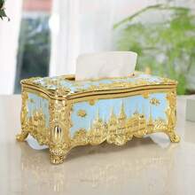 1 pieza Portarrollos de toallas de papel con diseño elegante de castillo europeo, de plástico PPSU, apto para restaurante, oficina, decoración del hogar, cocina, dormitorio, accesorios de escritorio