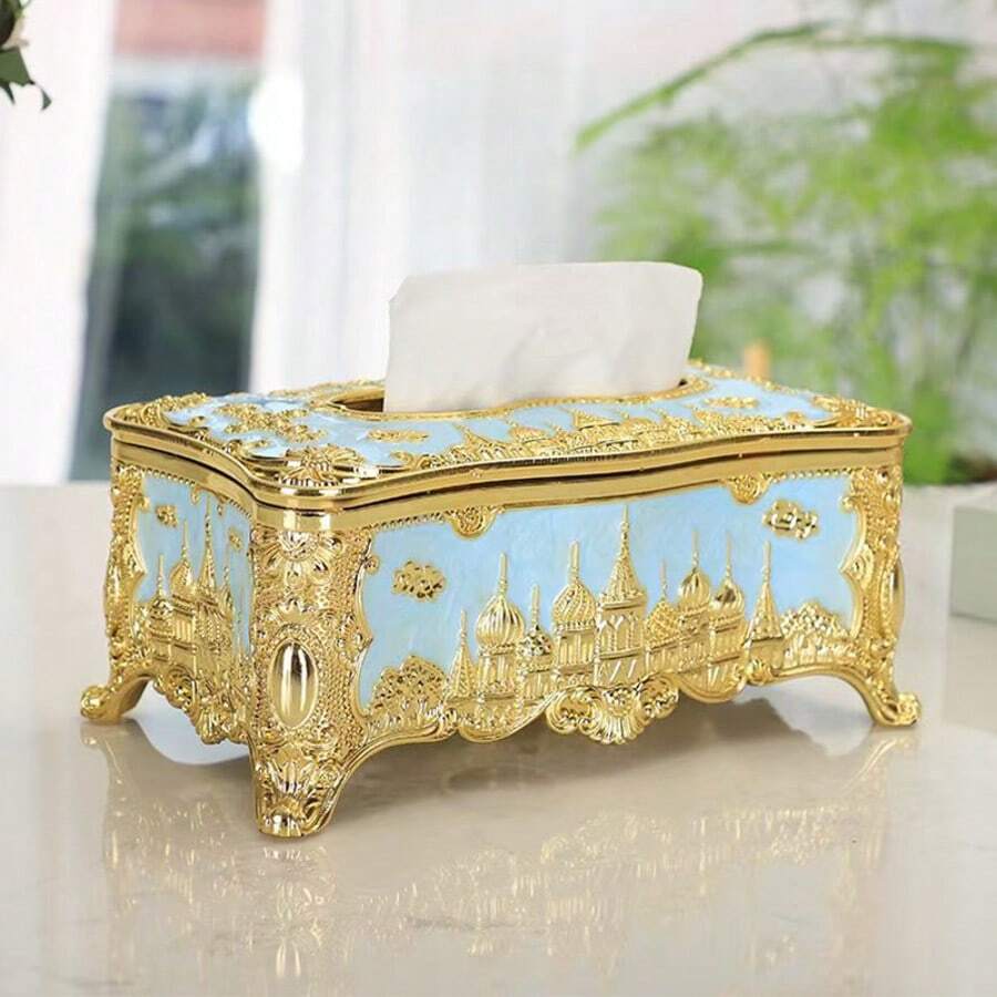 1 pieza Portarrollos de toallas de papel con diseño elegante de castillo europeo, de plástico PPSU, apto para restaurante, oficina, decoración del hogar, cocina, dormitorio, accesorios de escritorio