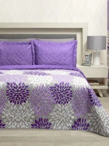 Home Elephant Edredón Ligero Individual, Matrimonial, King Size Dos Vistas - Morado - Ver 2