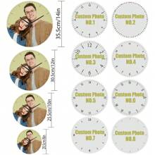 1pc Personalized Wall Colck, Custom Your Photo On Clocks,Gift For Your Family, Friend, Pets,Lovers Gifts Birthday Graduation - Multicolor - View 2