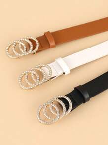 3PCS Simple Cute Fashionable New Girls' Belt Decoration Suitable For Jeans Dresses Parties Vacations Dates Exquisite Birthday Gifts - Multicolor - View 3