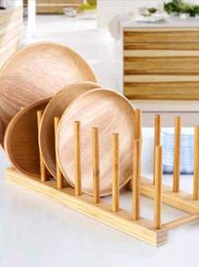 1 st. Houten bestek opbergrek, afdruiprek, afdruiprek