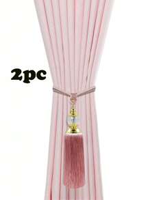 1pc/2pcs Luxury Crystal Pendant Tassel Tie Backs, Multi-Color Options, Suitable For Curtain Fixation And Decoration Gifts Birthday Graduation - Crystal Pendant - View 20
