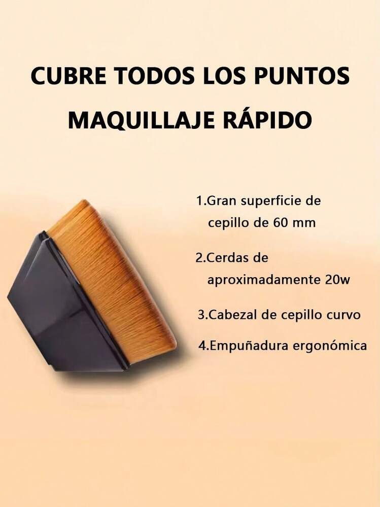 Streak-Free Makeup Brush, Flat Head Makeup Brush, Soft, Fast, Flawless, Skin-Friendly - 粉色 - 查看 8