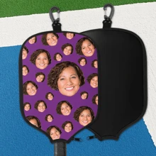 1pc Customizable Pickleball Paddle Cover, Personalized Pickleball Paddle Sleeve, Pickleball Paddle Case, Pickleball Paddle Gift For Him, Anniversary Gift, Holiday Gift - Black - View 2