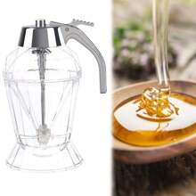 Durable Syrup Dispenser, For Diluting Honey, Also Perfect For Olive Oil, Honey, Syrup, Sauce Distribution, Multifunctional Honey Jar, Glass Honey Dispenser, Dessert Dispenser. - 透明的 - 查看 8