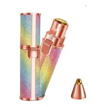 Recortador de cejas y depilación facial para mujeres, recargable, eléctrico, sin dolor, portátil, depiladora de cejas, pluma para cejas, pelusa de melocotón facial, labios - aleatorio - Ver 2