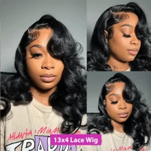 HJ WEAVE BEAUTY 13x4 Lace Front Wig Human Hair Short Bob Wig Brazilian Natural Wave Wigs For Women Transparent Full Lace Wig Human Hair Pre Plucked Hairline With Baby Hair 180% Density - Natural Black - 查看 7