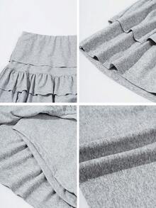 Y2K 风格喇叭迷你裙，性感褶皱高腰 A 字裙，时尚百搭，适合夏季