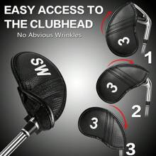 Golf Club Head Covers For Irons Synthetic Leather 12 Pcs Value Set, Deluxe Iron Headcovers - Multicolor - View 5