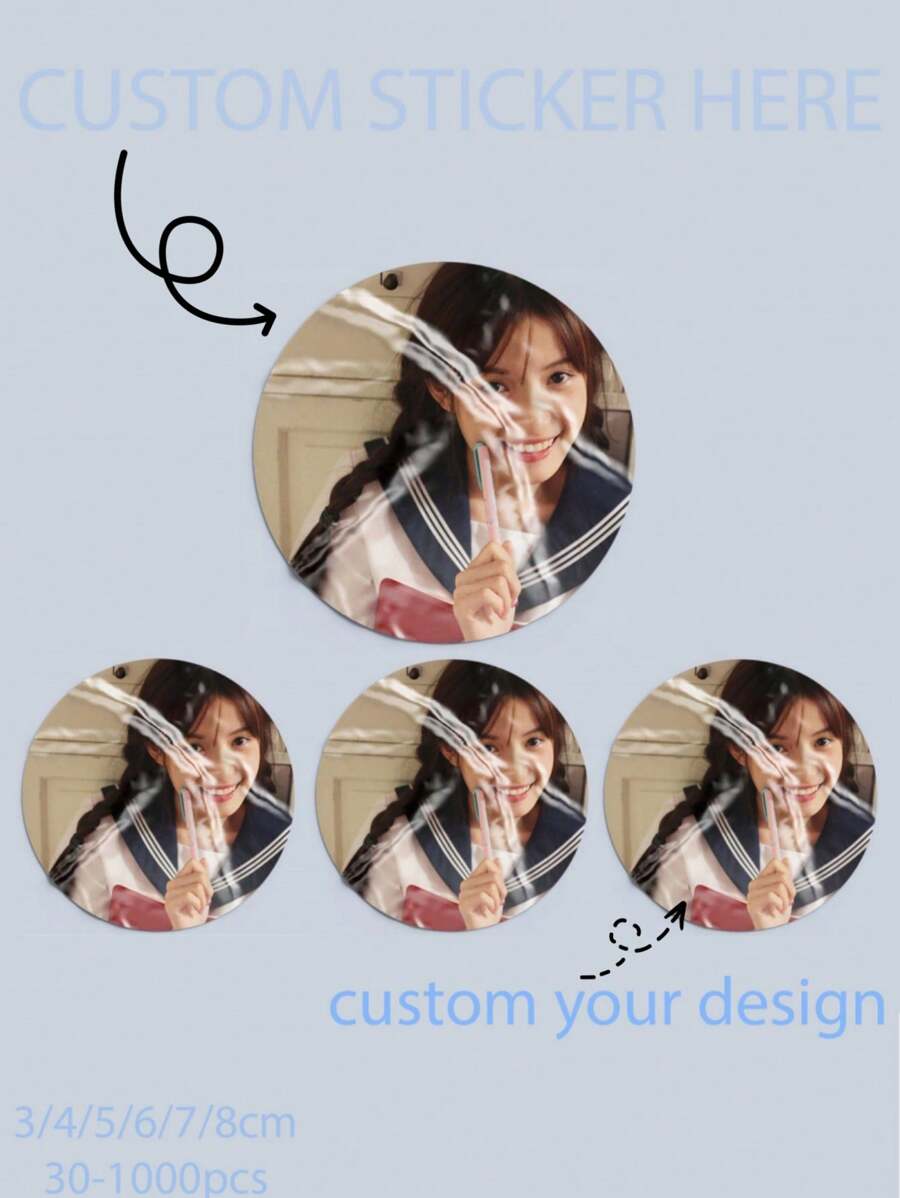 30-1000 chiếc Nhãn cao cấp Nhãn dán tùy chỉnh Giấy không tráng phủ Tròn - Nhãn dán doanh nghiệp được cá nhân hóa có Logo Tên và Hình ảnh Con dấu, Keo dán, Đa chức năng, Trang trí Tinh tế, - tròn - Xem 1