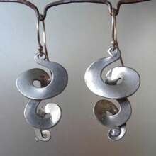 1 Pair Exaggerated Vintage Spiral Design Ladies Earrings - Antique Silver - View 1