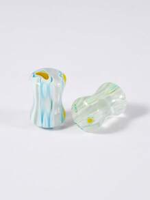 1 paar glazen intersperse bloemen oordopjes en tunnel oor expander stretcher oormeters mooie taille stevige body piercing sieraden voor mannen en vrouwen dagelijks dragen 6-30mm
