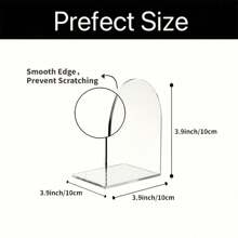 Clear Acrylic Book Stand - Desktop Organizer For Office, Home & Retail Use - Clear - View 3