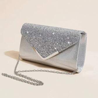 Shiny Evening Bag, Elegant Fashion Envelope Clutch Purse For Parties, Weddings, Prom Bag For Party