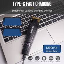 1 قطعة ماكينة حلاقة كهربائية قابلة للشحن عبر USB 5 واط مع رأس نحت - الأسود - مشاهدة 7