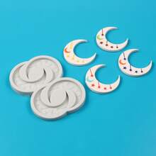 1 件月亮硅胶模具、蜡烛模具、肥皂模具、树脂模具、DIY 软陶粘土滴胶装饰模具、手工装饰艺术工具 - 白色 - 查看 4