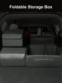 1 pieza Organizador y almacenamiento para automóvil para SUV, organizador del maletero para sedán - Organizador de carro, almacenamiento de carro, organizador del maletero plegable, organizador de carro de múltiples compartimentos plegable, organización resistente para accesorios, herramientas, artículos varios de carro, adecuado para cualquier automóvil, SUV, minivan, para accesorios de carro para mujeres y hombres (Tamaño de estilo: S/M/L)