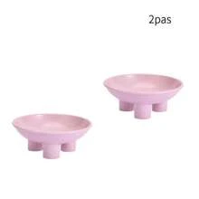 新款宠物碗，陶瓷高脚猫碗，开口大，三脚设计保护颈部，猫/狗食碗 - 彩色 - 查看 10