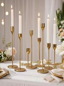 3 Stücke/Set Eisen Kerzenhalter, dekorativer Kerzenständer - Kerzenhalter für Hochzeit, Essen, Party - antikes Messing, Kamin Dekoration Kerzenständer Tisch Dekoration Säulenkerzenhalter für Hochzeit, Zuhause Dekoration, Feiertagsparty Dekoration, Festival Zuhause Dekoration