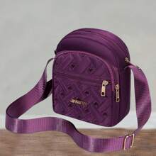 Square Bag Neutral Crossbody Bag Wear-Resistant Oxford Cloth Mobile Phone Bag Shoulder Bag Out Backpack Mini Bag Small Bag Purse - Multicolor - View 12