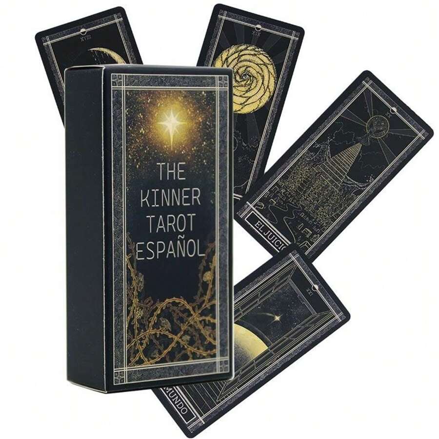 一套西班牙语 Kinder 塔罗牌，带占卜棋盘游戏，适合万圣节、圣诞节礼物，适合家庭聚会娱乐