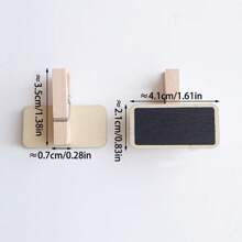 10 个 0.8 * 1.6 英寸木制迷你黑板夹，适用于备忘录、笔记、食品标签、派对装饰、迷你黑板广告牌、学校用品、返校 - 彩色 - 查看 5