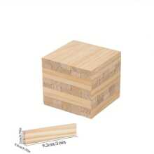 Juego de 30 piezas/100 piezas de bloques de madera natural sin terminar, bloques de construcción de madera para proyectos DIY, construcción y decoración, bloques de construcción de madera, decoración apilable de madera - Multicolor - Ver 8