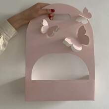 1/3/5件母亲节情人节婚礼教师节手持花盒纸蝴蝶结盒插花袋鲜花包装礼盒教师礼物教师答谢 - 禮盒 - 查看 11