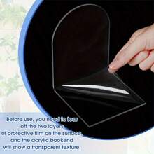 Clear Acrylic Book Stand - Desktop Organizer For Office, Home & Retail Use - Clear - View 2