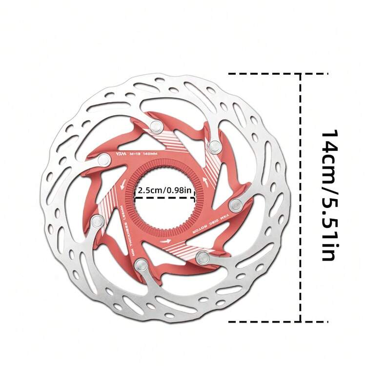 1 pieza Enfriador de disco de freno de bicicleta de carretera VXM ultraligero de 140/160 mm, rotor de disco flotante con cierre central - Multicolor - Añade 4
