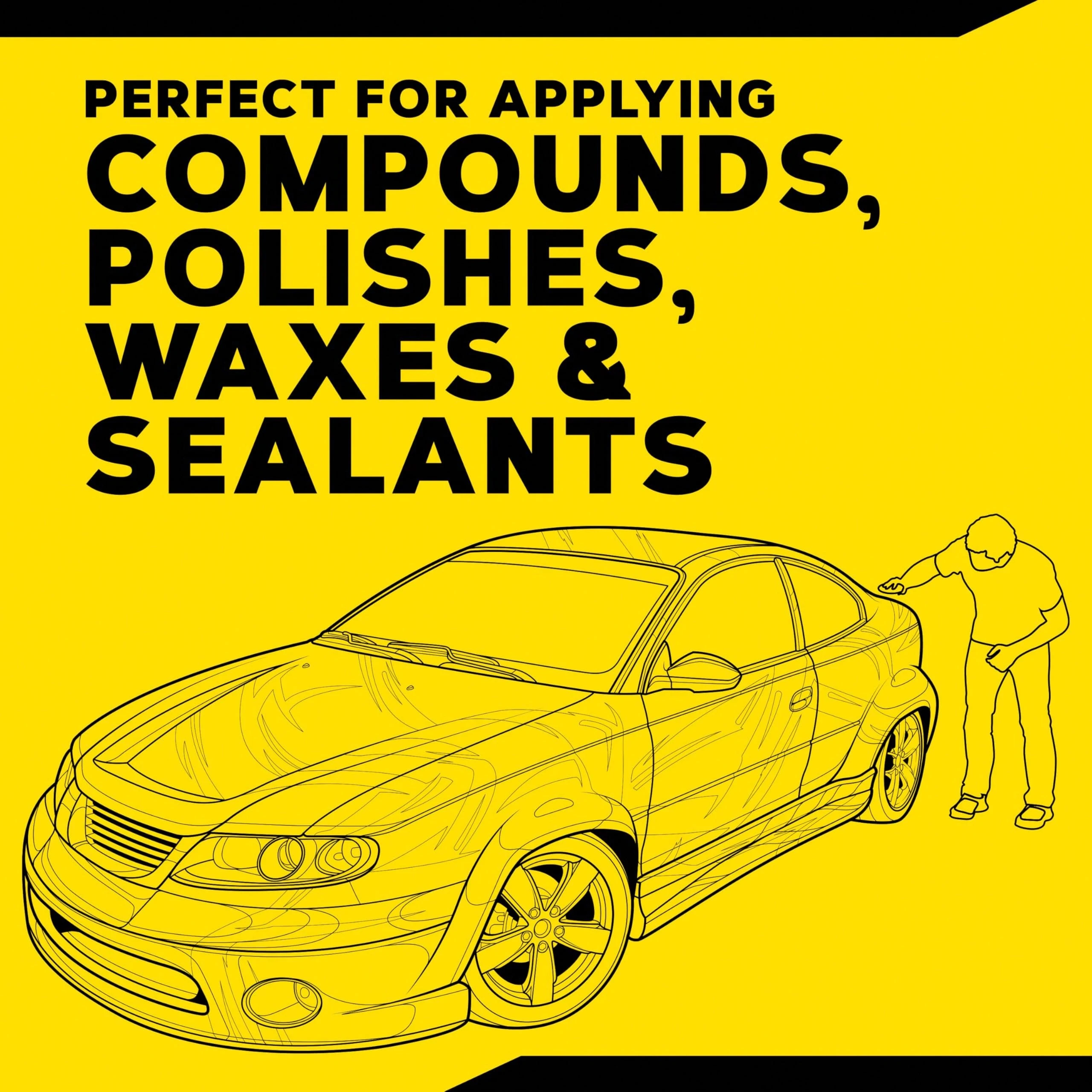 8 pezzi Tampone applicatore cera per pneumatici auto, spugna lucidante