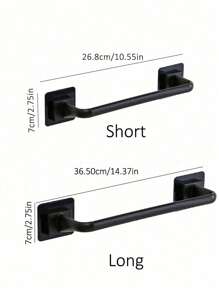 1pc,Self-Adhesive Towel Rack, Slipper Rack, Hand Towel Hook And Short Plastic Wall Mounted Shelving For Kitchen, Bathroom And Laundry - Multicolor - View 7