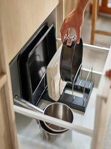 1 套厨房切菜板和烤盘收纳架、多层锅盖架、厨房用具收纳架 - 彩色 - 查看 3