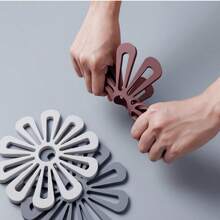 Thickened Placemat, Heat Insulation Pad For Dining Table, Floral Pattern Anti-Scald Home Plate Pad - 1pc-multi-color - View 6