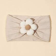 5 种颜色婴儿花朵头带，柔软女婴头带尼龙头带，适合女婴婴儿洗澡，适合新生儿婴幼儿的花朵发饰 - 彩色 - 查看 12