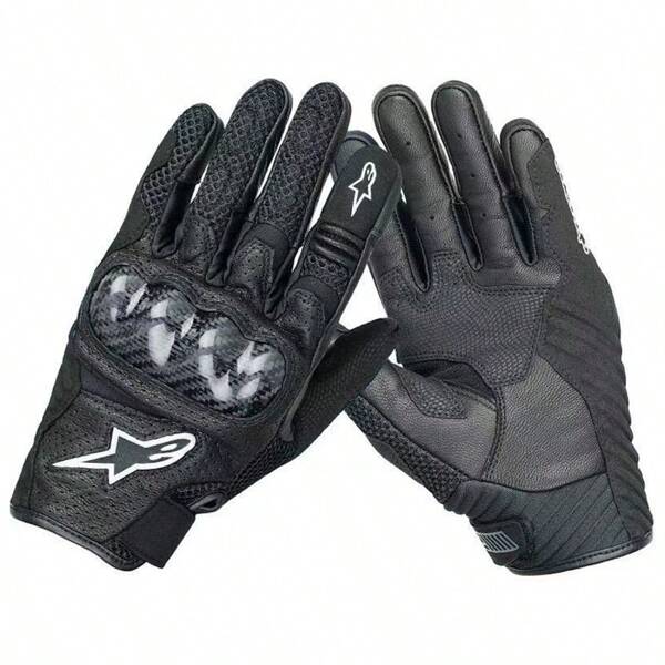 Alpinestars Gants de moto Moto Alpines SMX-1 AIR V2 Motocross Moto Course en cuir à écran tactile et fibre de carbone