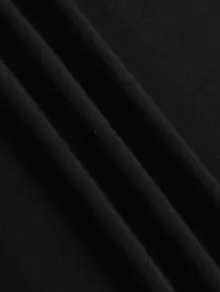 Basic T-Shirt With Rita L. Print - Black - Black - View 3